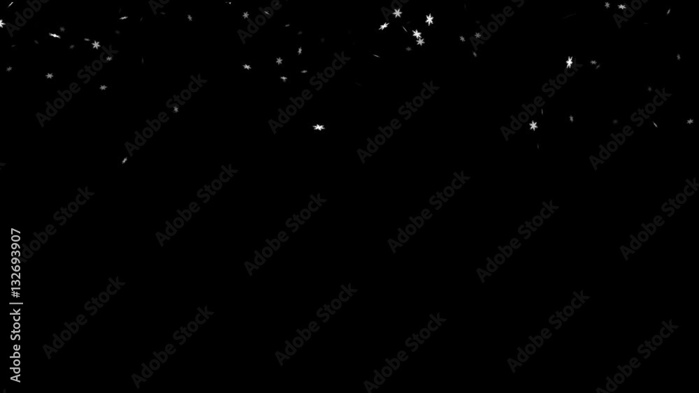 Side Snowflakes Rotates And Falls Side Snowflakes Rotates And Falls
