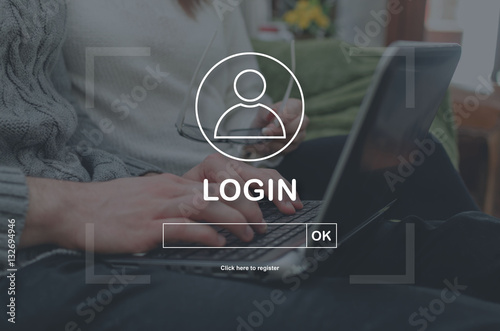 Concept of login photo