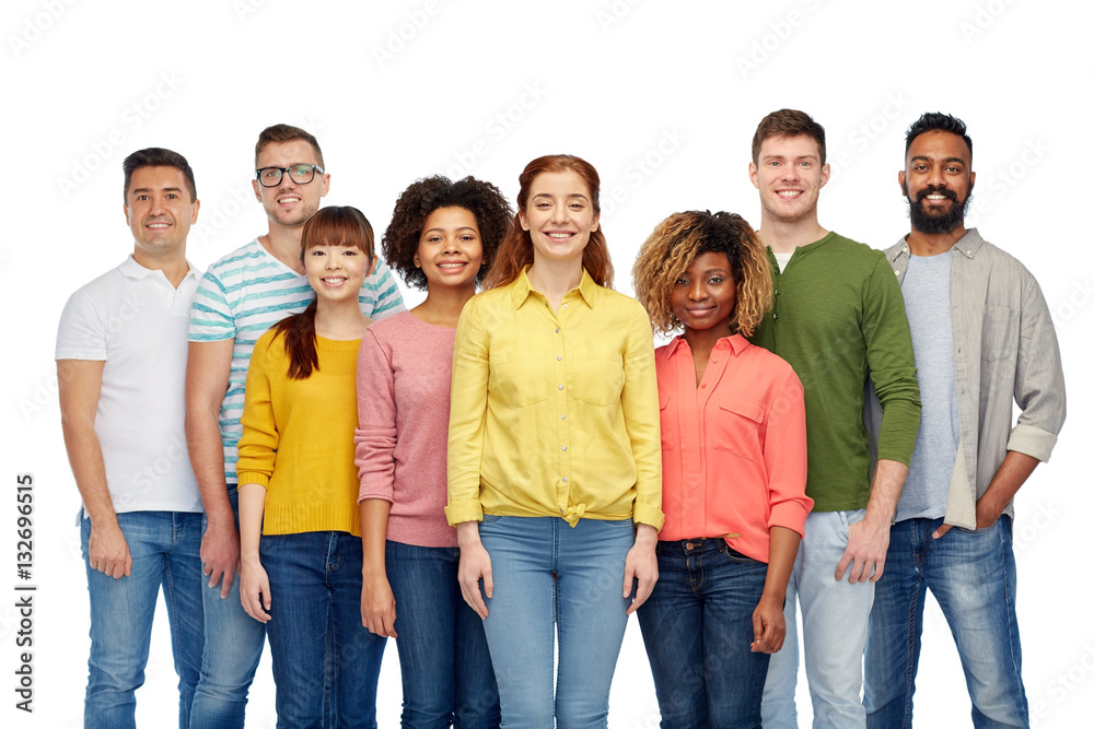 international group of happy smiling people international group of happy smiling people