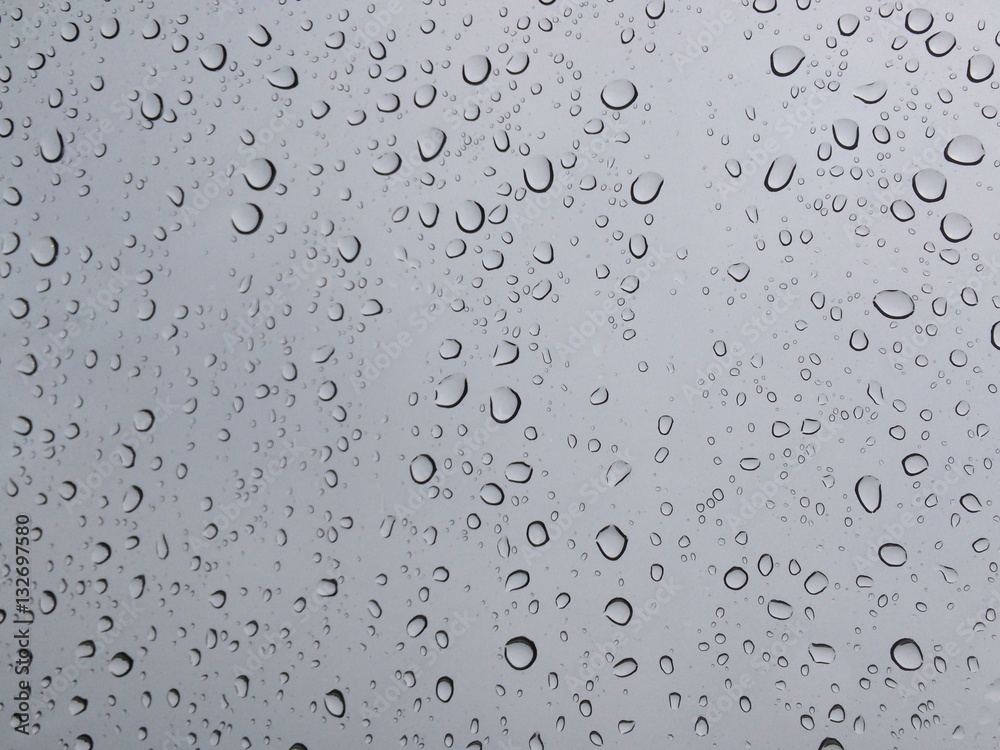 Rain drop on the windscreen Rain drop on the windscreen