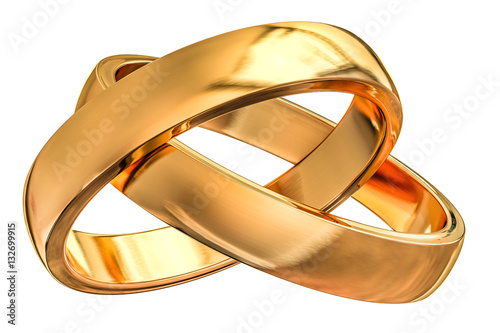 3d Eheringe zur goldenen Hochzeit photo