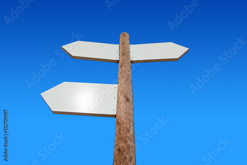 Empty arrow shaped signs