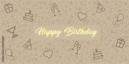 elegante und schöne Glückwunschkarte zum Geburtstag