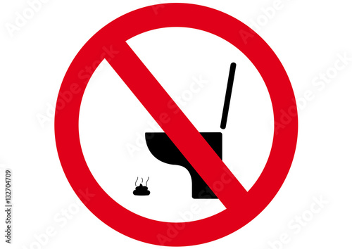 Schild Danebenkacken verboten