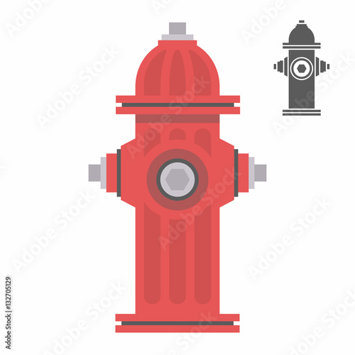 Red fire hydrant