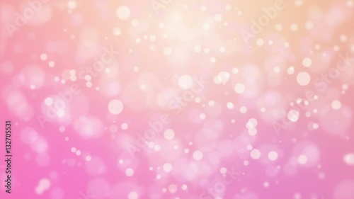 Sweet romantic pink orange gradient animated background with floating glowing bokeh lights.