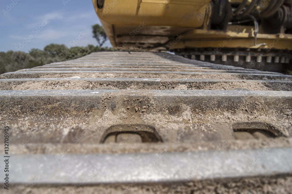 caterpillar of a digger