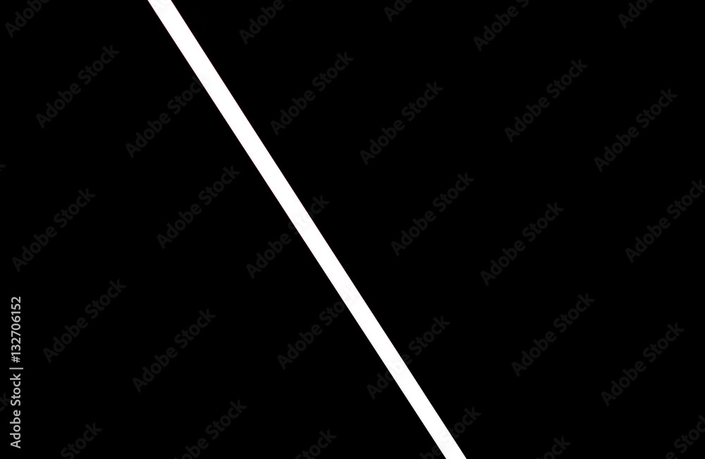 white line created by a neon light on black background white line created by a neon light on black background