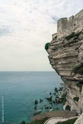 High cliffs on the coast of Bonifacio