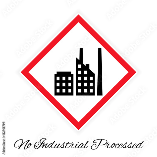 No industrial processed pictogram