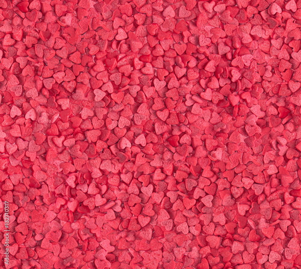 Seamless background, red hearts candy sprinkles Stock-Foto | Adobe Stock