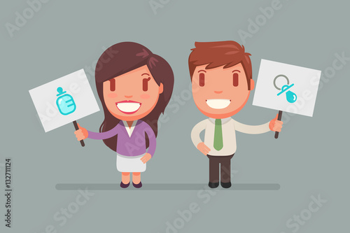people holding sign