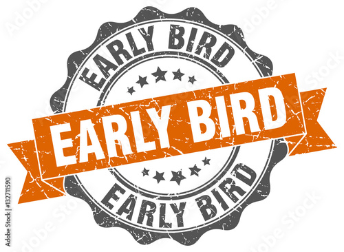 early bird stamp. sign. seal
