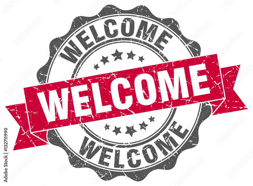 Fototapeta premium welcome stamp. sign. seal