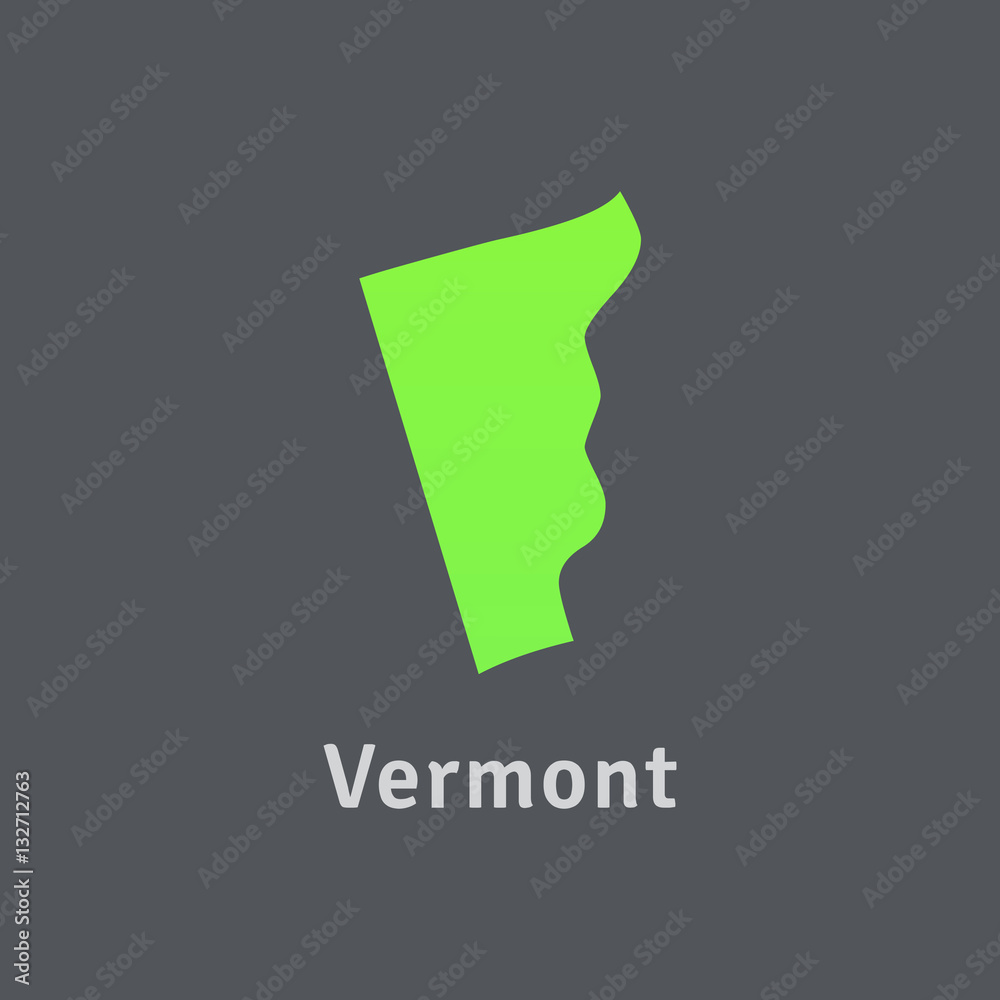 vermont region icon of USA. with green color vermont region icon of USA. with green color