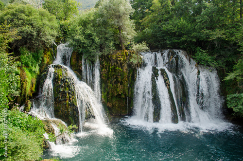 Waterfalls of Una river in Martin Brod, National park Una - Bosnia and Herzegovina