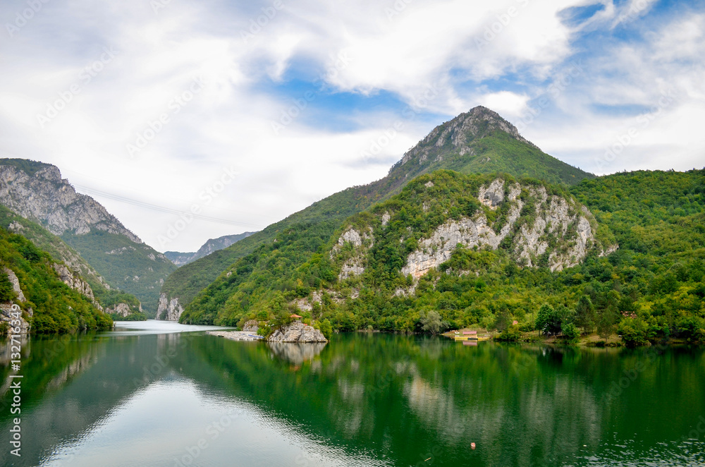 Beautiful lake Perucac in Slap - Bosnia and Herzegovina