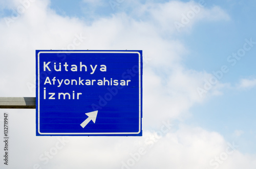 Turkish Road Signboard, Tepebasi district in Eskisehir / TURKEY photo