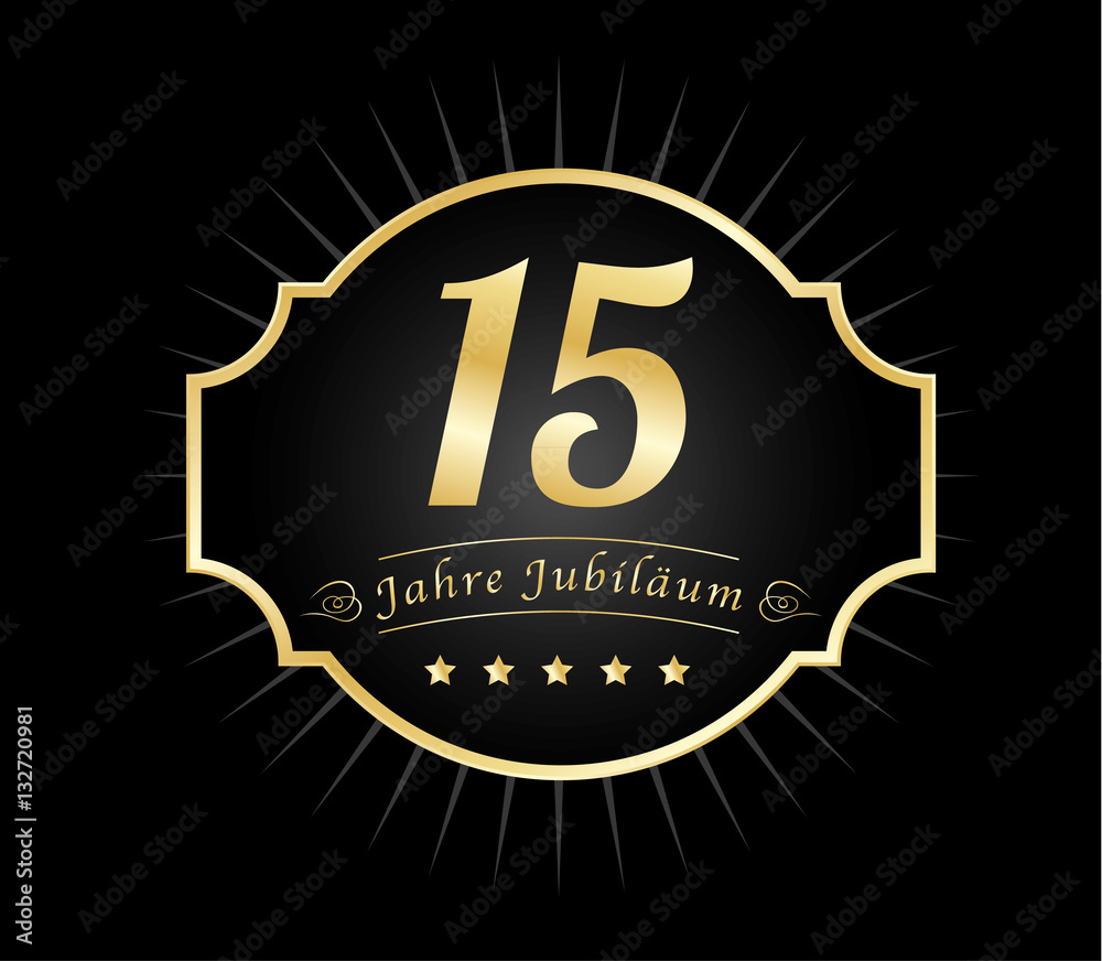 15 Jahre Jubilaeum gold
