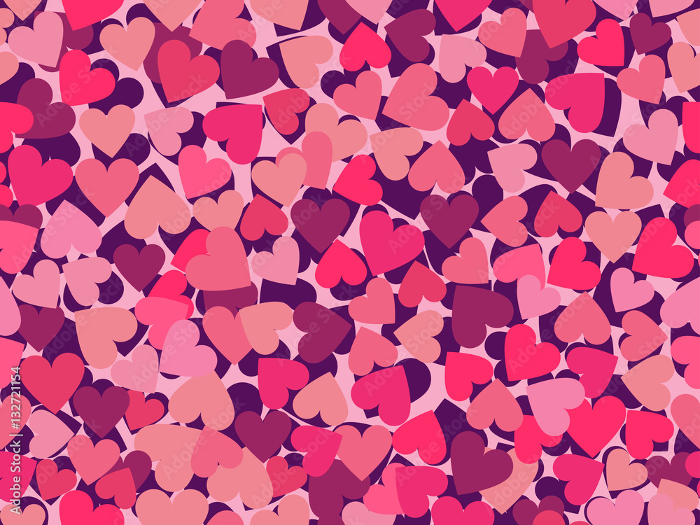 Valentine's Day. Seamless pattern with hearts. Vector illustration.
