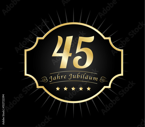 45 Jahre Jubilaeum gold