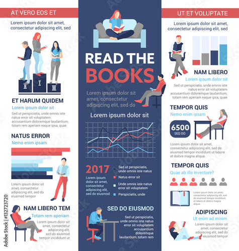 Reading - poster, brochure cover template