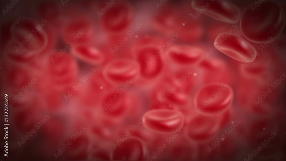 Red blood cell flowing in vein or artery. 3d render HD footage. Healthcare and medical concept. Red blood cell flowing in vein or artery. 3d render HD footage. Healthcare and medical concept.