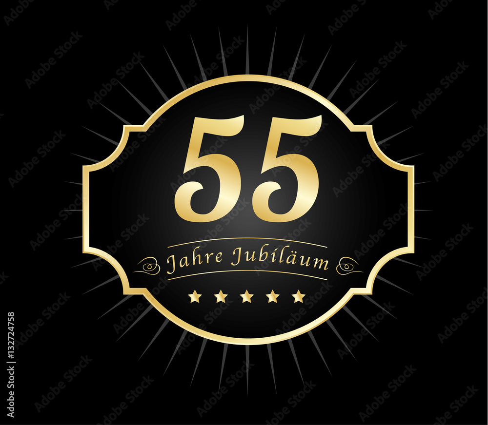 55 Jahre Jubilaeum gold