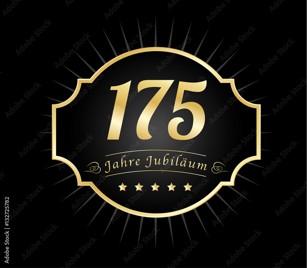 175 Jahre Jubilaeum gold