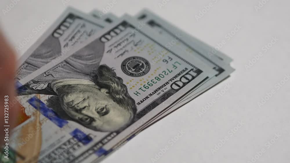 Close Up Of Old Man Counting Money Dollars Close Up Of Old Man Counting Money Dollars