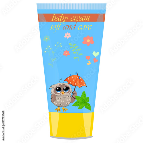 Baby cream tube with kids design