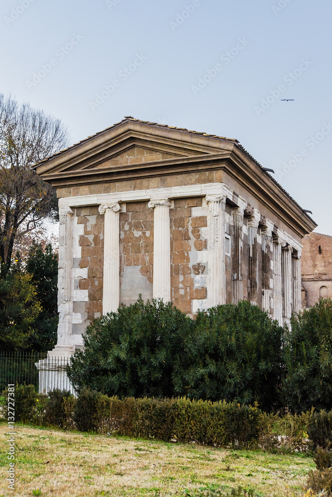Temple of Portunus (Temple of Fortuna Virilis). Rome, Italy.