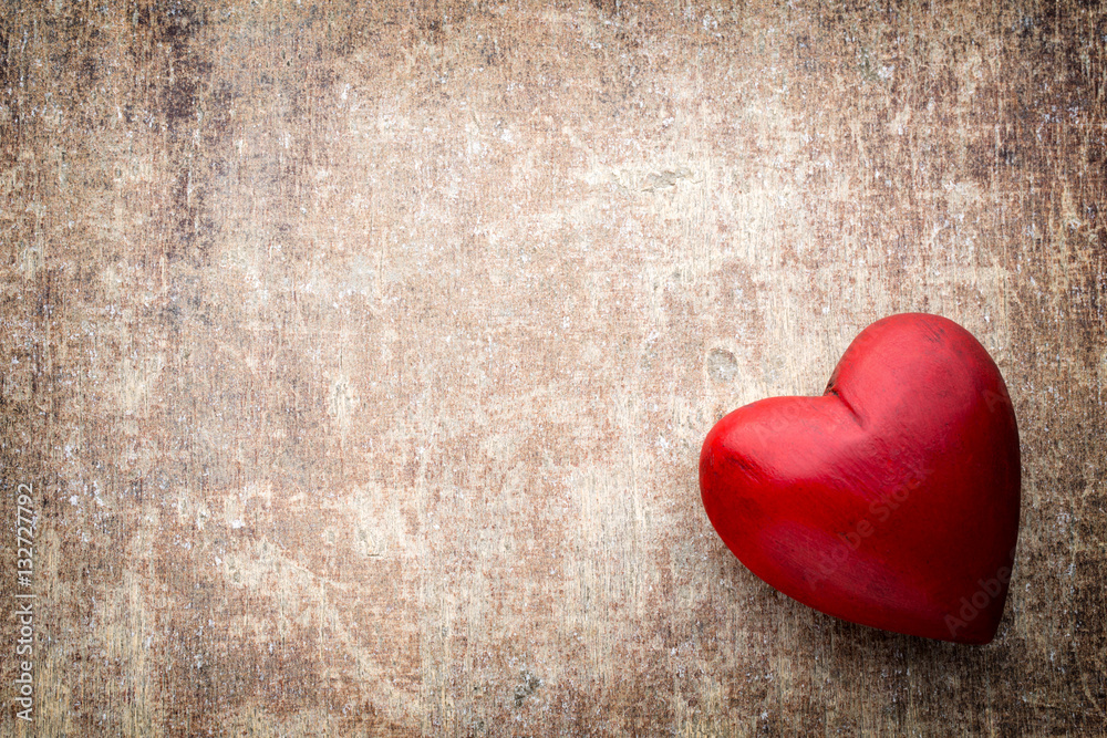 Red hearts on the wooden background. Red hearts on the wooden background.