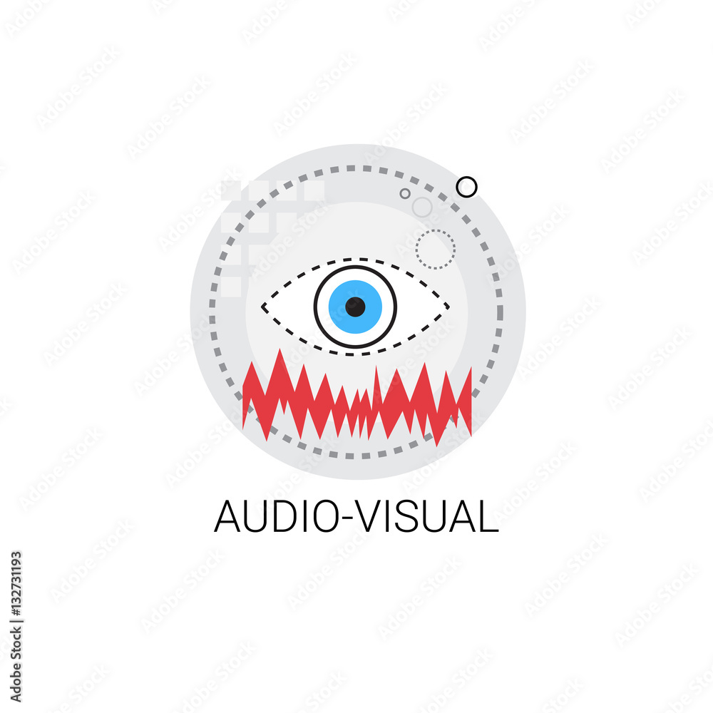 Obraz premium Audio Visual Technology Multimedia Icon Vector Illustration