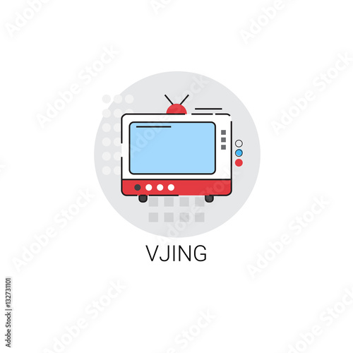 Vjing Video Modern Art Technology Icon Vector Illustration