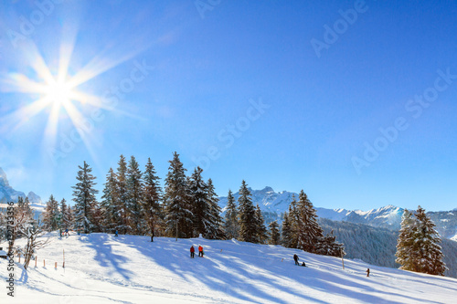 Winterlandschaft in der Schweiz photo