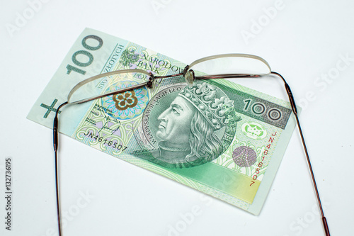 Polish money 100 zloty photo