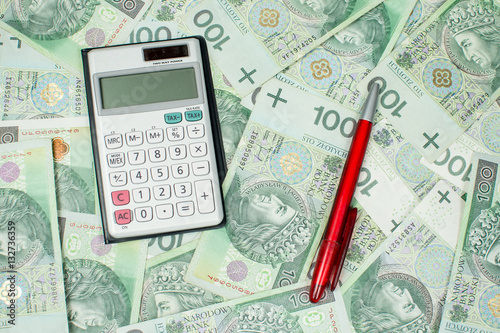 Polish money 100 zloty photo