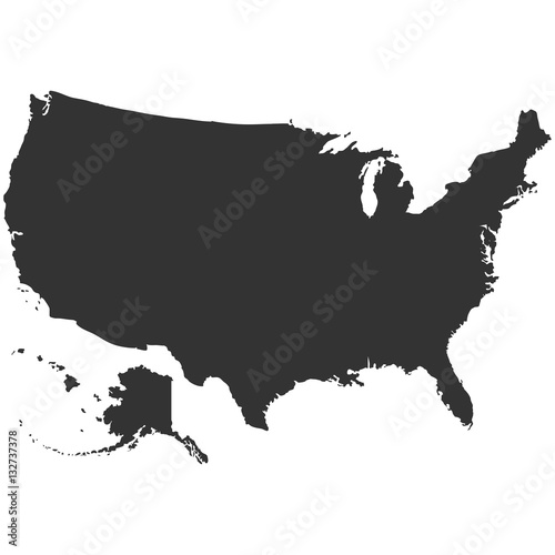 USA map in gray