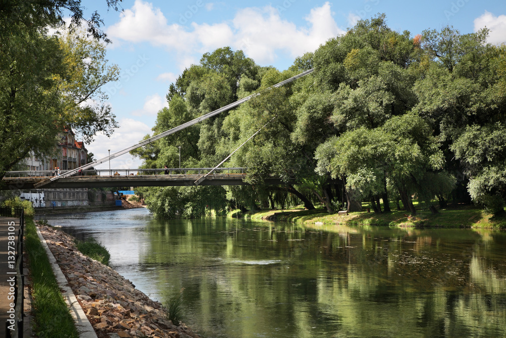 Fototapeta premium River Crisul Repede in Oradea. Romania