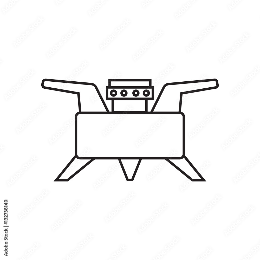 Camping stove, Furnace travel, Tourist heater icon. Camping stove, Furnace travel, Tourist heater icon.