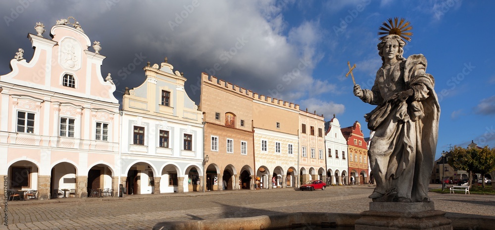 statue of st. Margaret on Telc or Teltsch town square