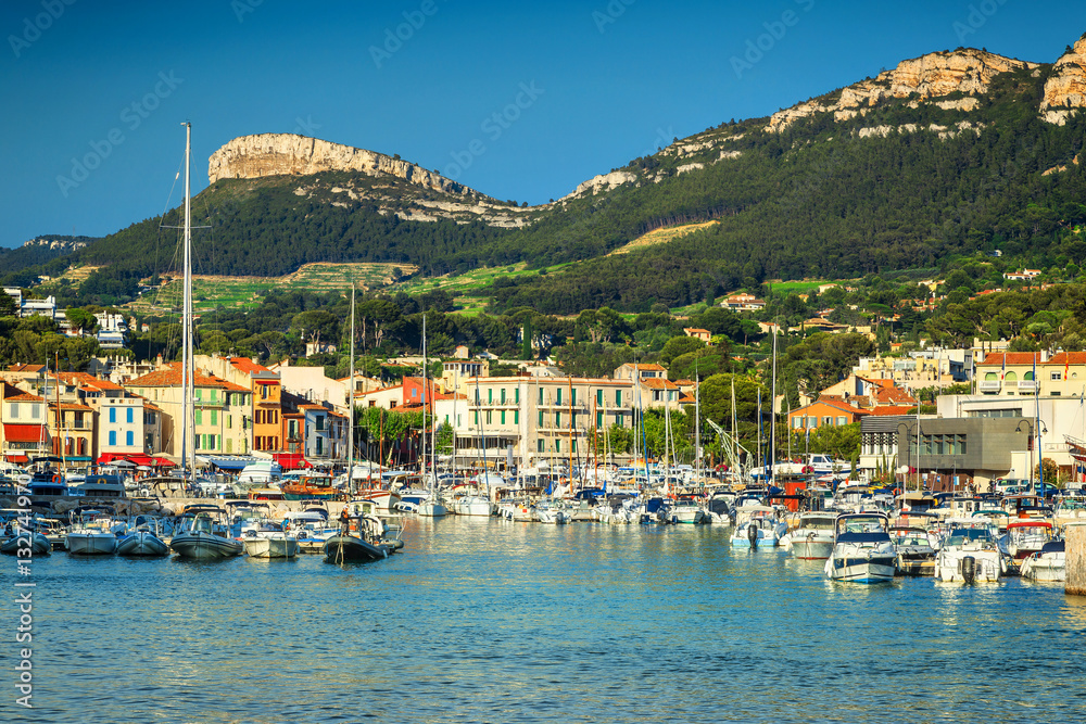 Amazing harbor with mediterranean houses, Cassis, France, Europe