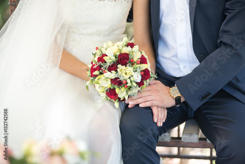 Bride and groom s hands