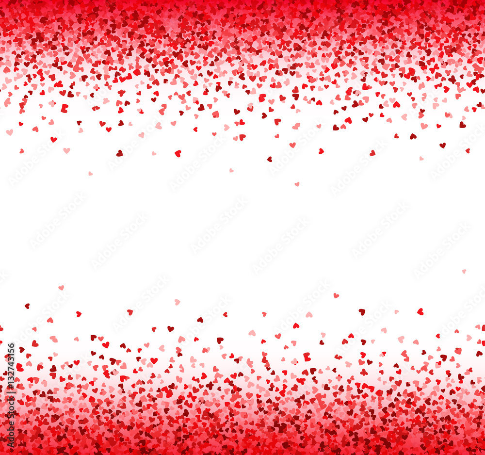 Vector illustration for Valentines Day. Horizontal seamless background.