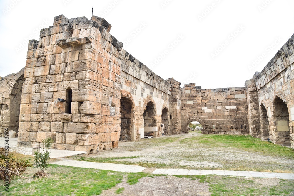 Historical Ruins of Hierapolis Near Pamukkale, Turkey