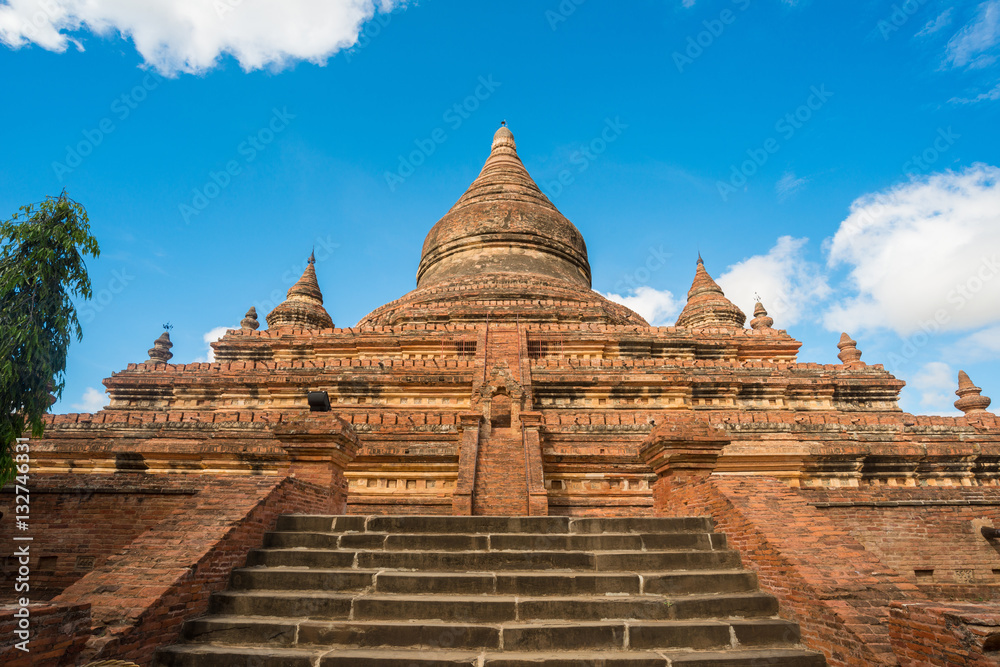 Mingalazedi pagoda the last Buddhist stupa in Bagan plains the land of pagoda in Mandalay region of Myanmar.