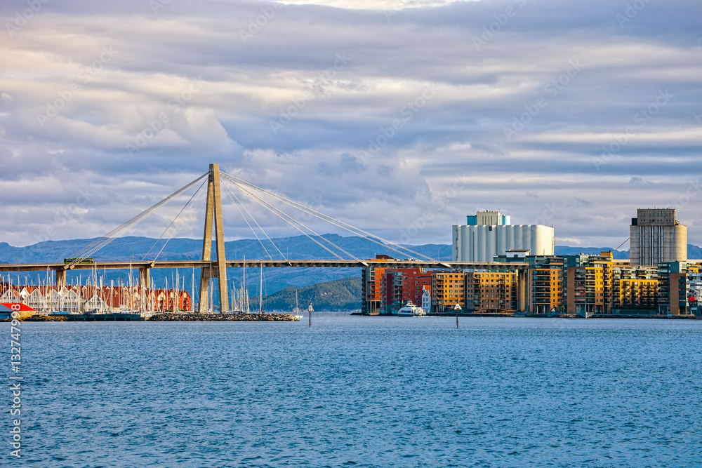 Stavanger panorama of the bridge in the background, Norway. Stavanger panorama of the bridge in the background, Norway.