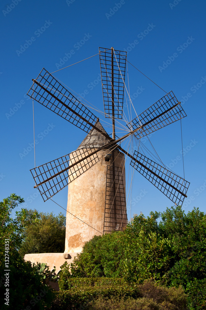 Traditional stone windmill. Spain