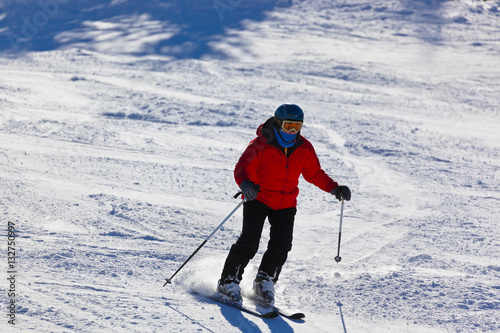 Skier at mountains ski resort Bad Gastein - Austria